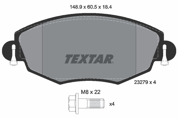 TEXTAR Bremsbelagsatz, Scheibenbremse 2327904