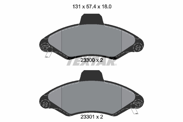 TEXTAR Bremsbelagsatz, Scheibenbremse 2330002