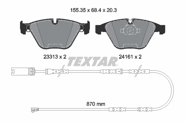 TEXTAR Bremsbelagsatz, Scheibenbremse 2331307