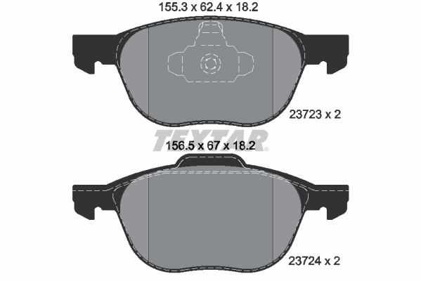 TEXTAR Bremsbelagsatz, Scheibenbremse 2372301
