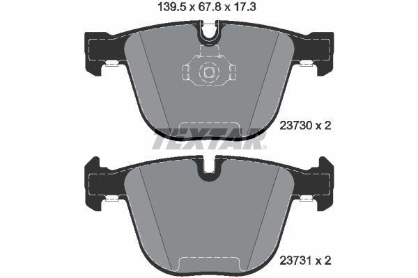 TEXTAR Bremsbelagsatz, Scheibenbremse 2373001