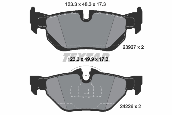 TEXTAR Bremsbelagsatz, Scheibenbremse 2392781