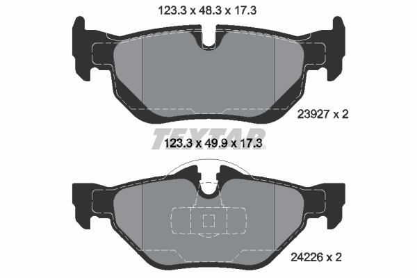 TEXTAR Bremsbelagsatz, Scheibenbremse 2392701