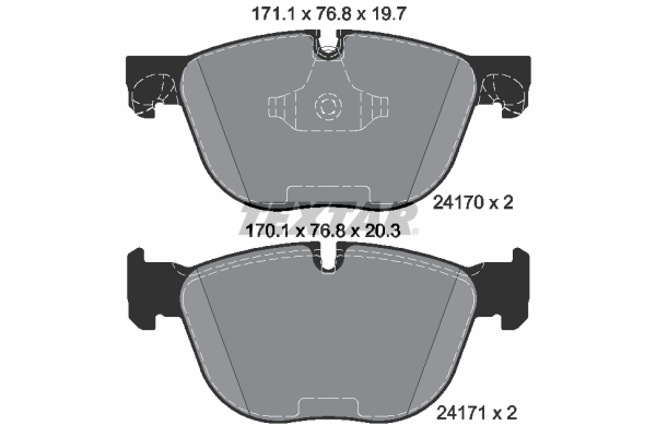 TEXTAR Bremsbelagsatz, Scheibenbremse 2417001