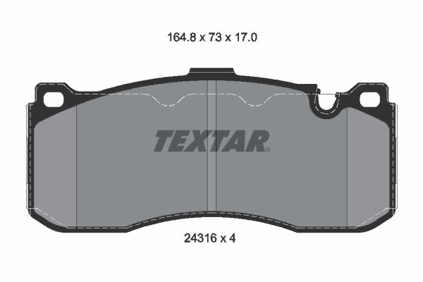 TEXTAR Bremsbelagsatz, Scheibenbremse 2431601