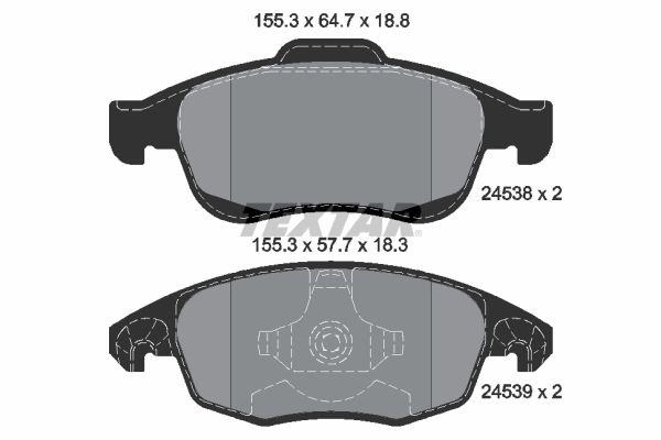 TEXTAR Bremsbelagsatz, Scheibenbremse 2453801