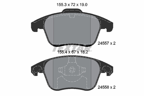 TEXTAR Bremsbelagsatz, Scheibenbremse 2455701
