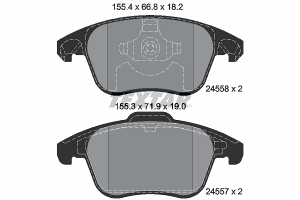 TEXTAR Bremsbelagsatz, Scheibenbremse 2455801