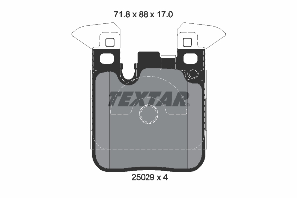 TEXTAR Bremsbelagsatz, Scheibenbremse 2502902