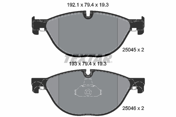 TEXTAR Bremsbelagsatz, Scheibenbremse 2504501
