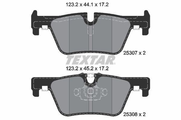 TEXTAR Bremsbelagsatz, Scheibenbremse 2530701