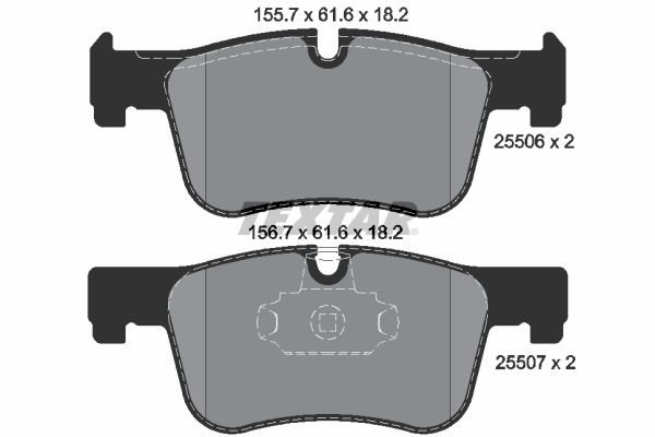 TEXTAR Bremsbelagsatz, Scheibenbremse 2550601