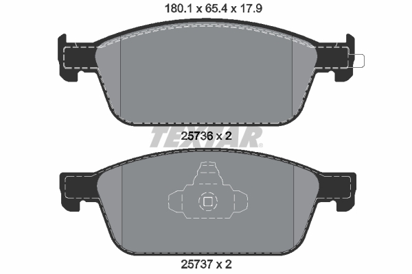 TEXTAR Bremsbelagsatz, Scheibenbremse 2573601
