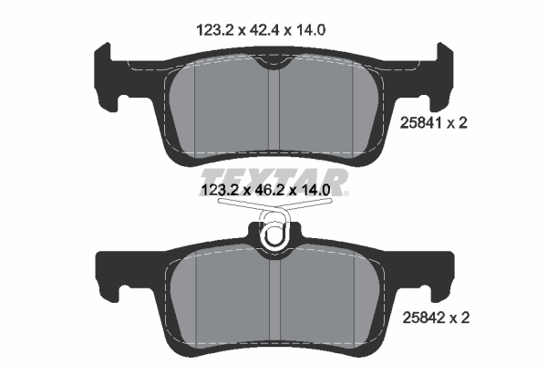 TEXTAR Bremsbelagsatz, Scheibenbremse 2584104