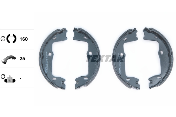 TEXTAR Bremsbackensatz, Feststellbremse 91018400