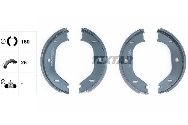 TEXTAR Bremsbackensatz, Feststellbremse 91020200
