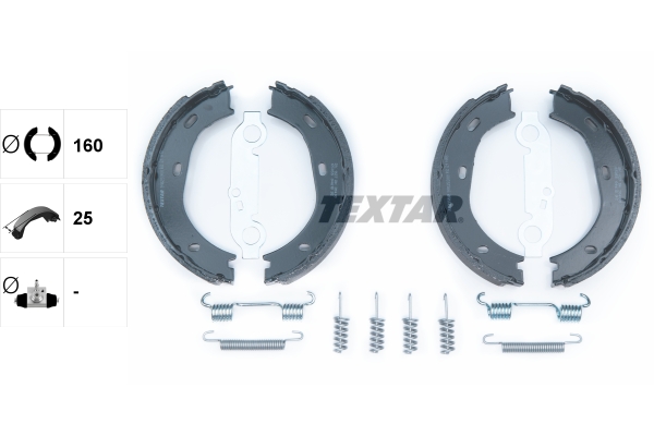 TEXTAR Bremsbackensatz, Feststellbremse 91025900