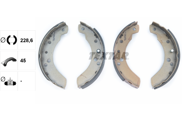 TEXTAR Bremsbackensatz 91037500