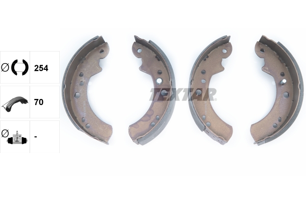 TEXTAR Bremsbackensatz 91037700