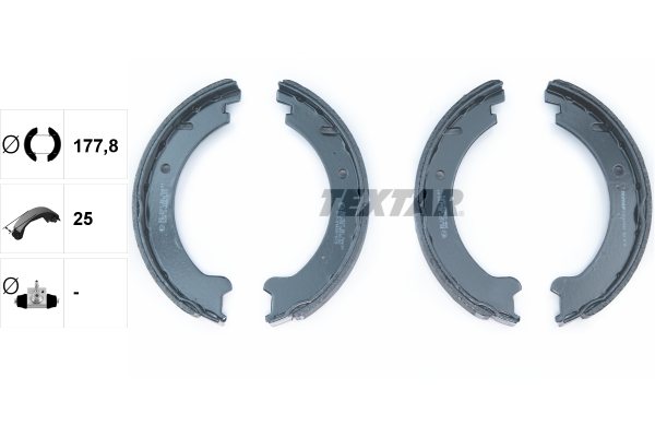 TEXTAR Bremsbackensatz, Feststellbremse 91046000