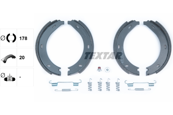 TEXTAR Bremsbackensatz, Feststellbremse 91054600