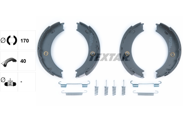 TEXTAR Bremsbackensatz, Feststellbremse 91057900