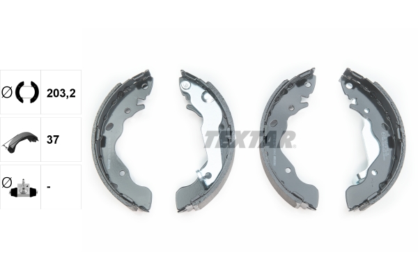 TEXTAR Bremsbackensatz 91061700