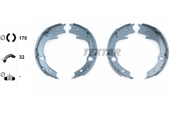 TEXTAR Bremsbackensatz, Feststellbremse 91063200