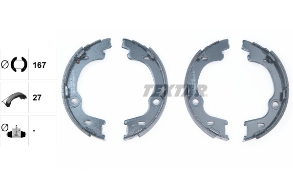 TEXTAR Bremsbackensatz, Feststellbremse 91068100