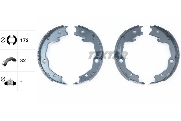 TEXTAR Bremsbackensatz, Feststellbremse 91068200