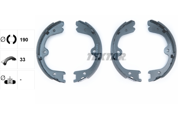 TEXTAR Bremsbackensatz, Feststellbremse 91073200