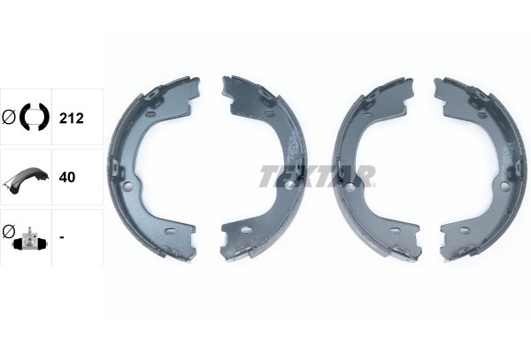 TEXTAR Bremsbackensatz, Feststellbremse 91076000