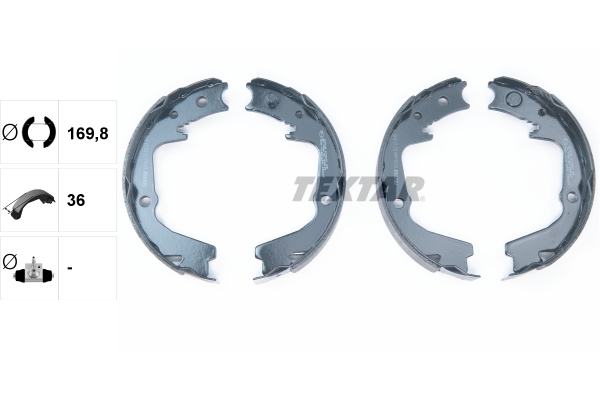 TEXTAR Bremsbackensatz, Feststellbremse 91080400