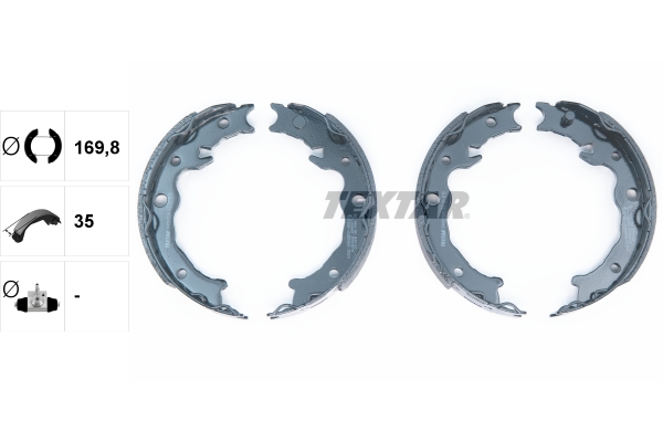 TEXTAR Bremsbackensatz, Feststellbremse 91080500
