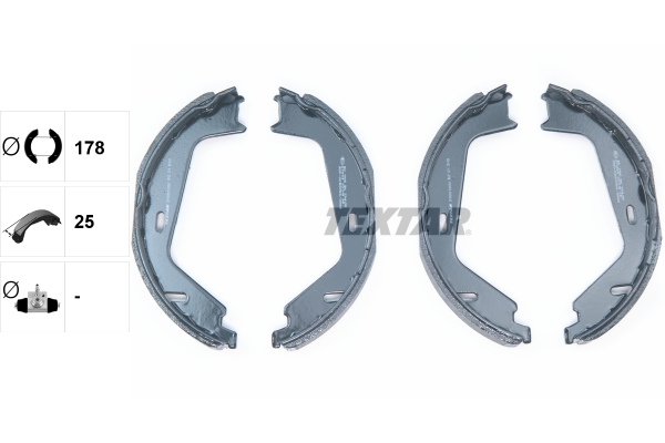 TEXTAR Bremsbackensatz, Feststellbremse 91081300