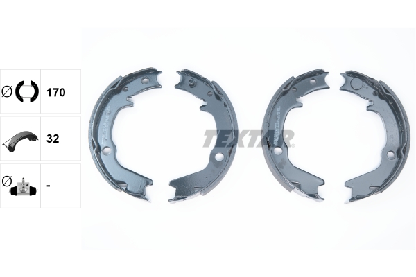 TEXTAR Bremsbackensatz, Feststellbremse 91082800