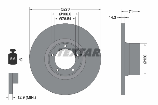 TEXTAR Bremsscheibe 92014900
