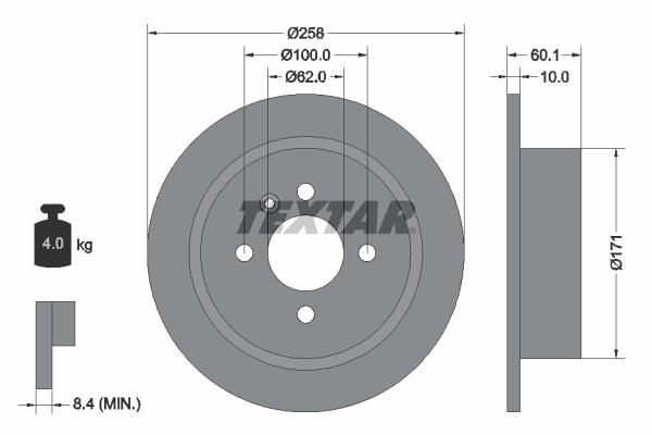 TEXTAR Bremsscheibe 92019200