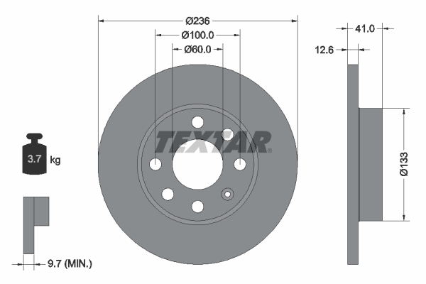 TEXTAR Bremsscheibe 92020903