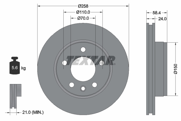 TEXTAR Bremsscheibe 92038100