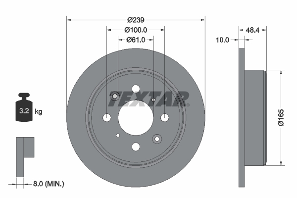 TEXTAR Bremsscheibe 92060800