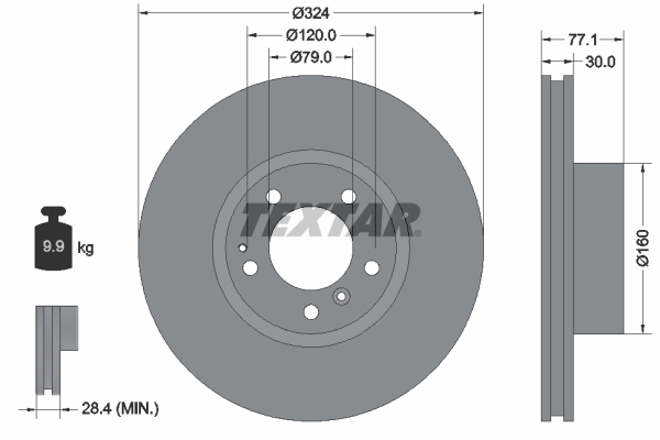 TEXTAR Bremsscheibe 92083400