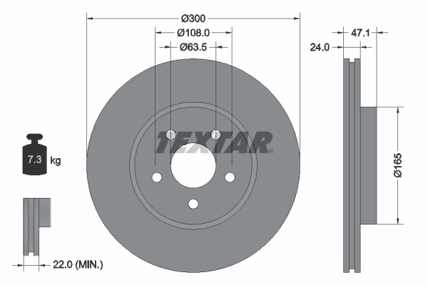 TEXTAR Bremsscheibe 92109603