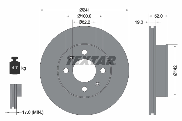 TEXTAR Bremsscheibe 92128500