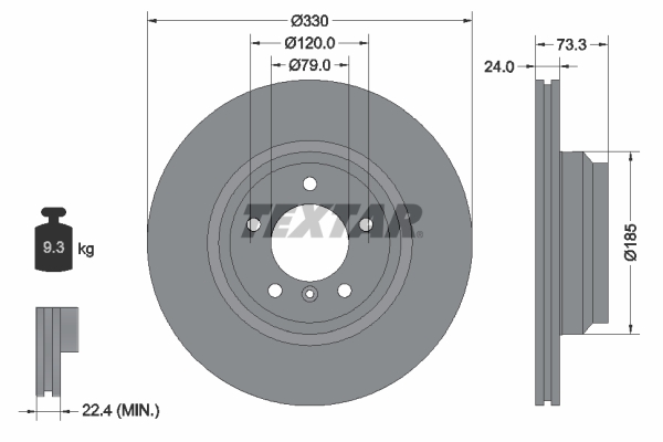 TEXTAR Bremsscheibe 92137805