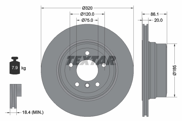 TEXTAR Bremsscheibe 92202003