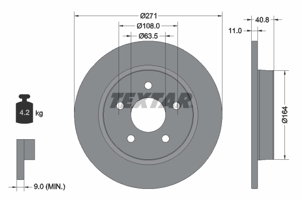 TEXTAR Bremsscheibe 92239003