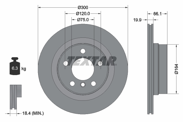 TEXTAR Bremsscheibe 92257203