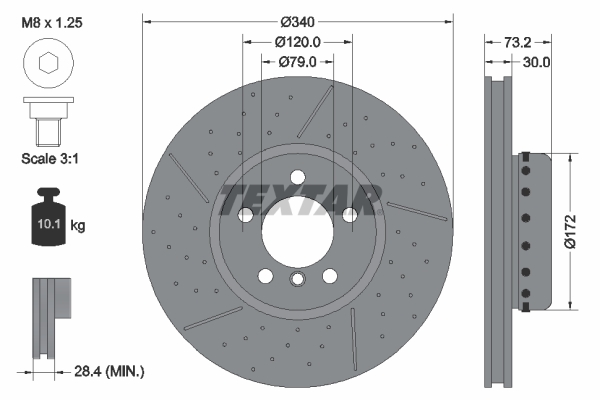 TEXTAR Bremsscheibe 92265025