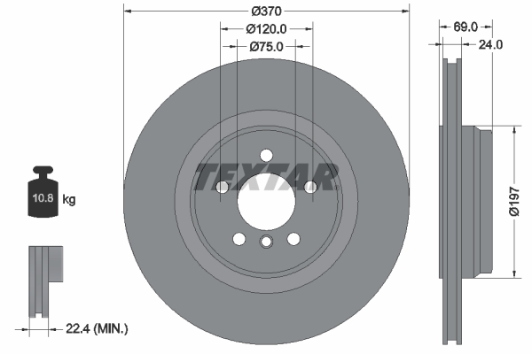 TEXTAR Bremsscheibe 92270003